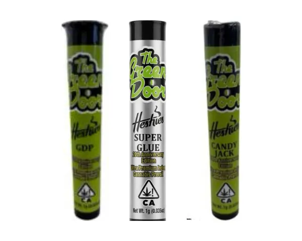 The Green Door house pre-rolls: GDP, Super Glue and Candy Jack